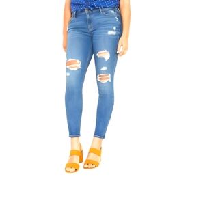 Old Navy Rockstar Skinny Distressed Jeans, Mid Rise, Size 12 Tall